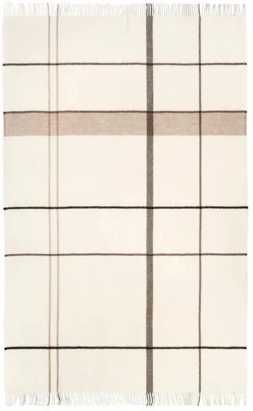 KRISTINA DAM STUDIO Gradient Throw plaid - beige alpaca og uld (240x140)